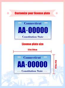 Personalized Car Tag License Plate, Checkered Name Car Tag, Front Car Tag, Custom License Plate, Personalized License Plate, Initial Car Tag Gifts Birthday Graduation