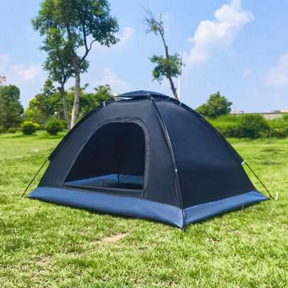 多色便携式折叠露营帐篷，防雨防紫外线，2 人尺寸，颜色随机