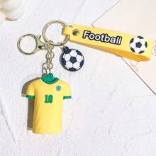 Decoración navideña 1 pieza Llavero tipo jersey de fútbol, Colgante de mochila de personaje de dibujos animados, Llavero de coche, Regalo pequeño de estilo aleatorio - Multicolor - Ver 17