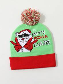 Gorro de malha jacquard unissex, gorro quente para esportes ao ar livre, eventos de Natal, festas, cosplay e uso diário, outono/inverno. - Chapéu de malha - Ver 4