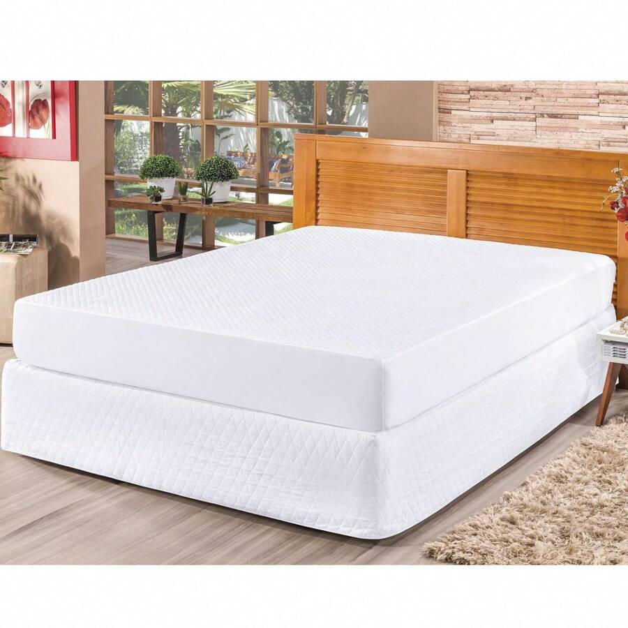 Separate Waterproof Protective Cover For King Size Bed - trắng - Xem 1