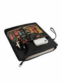 A Canvas Book Cover With Floral And Vintage Book Designs, Washable, Perfect For Paperbacks, Gardening And Literary Themed Book Covers For Book Lovers And Readers Back To School,Back To School,School Supplies