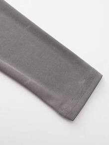 Top de manga larga ajustado para mujer, camisa de base cómoda y elástica para tripulación