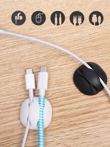 3Pcs Silicone Cable Clips Multi-Purpose Data Cable Charge Cord Organizer Clamp Car Home Office Desk Self-Adhesive Cord Wire Holders