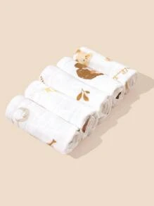5pcs 25*25cm Baby Towels , Highly Absorbent, Softer, Suitable For Baby Washing Face, Bathing And Adults Use - 5 Colors - View 9