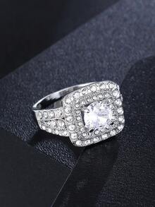 1 件时尚创意迷人闪亮小设计波西米亚风格婚礼订婚戒指，适合日常佩戴 - 銀色 - 查看 2