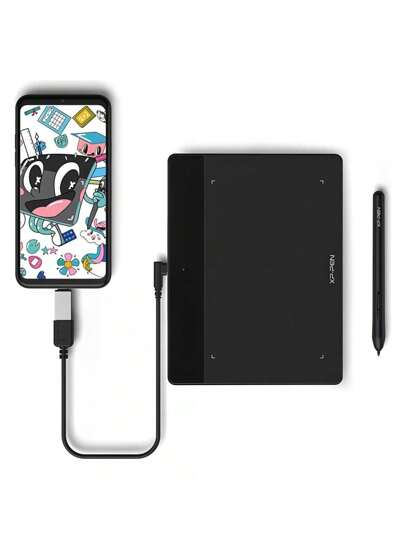 Tablet digital XP-Pen Deco Fun Xs de 4,8x3 polegadas - Cor preta