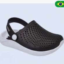 Cro C Nurse Doctor Female Male Unisex 2023 Crok Babuche Papete Comfortable Women's Sandal -Super Offer - Đen và trắng - Xem 2