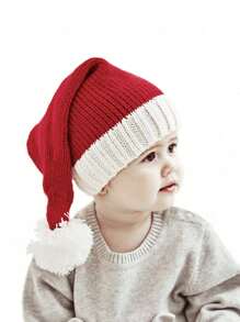 3pcs Family Matching Knitted Christmas Hats, For Christmas, Parties, Daily Wear, Warm