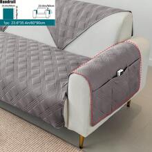 1pc Solid Color Waterproof Sofa Cover, Non-Slip Pet Sofa Protector, Sofa Slipcover, Home Decor For Bedroom, Office, Living Room (Sold Individually, Armrest And Backrest Need To Be Purchased Separately)