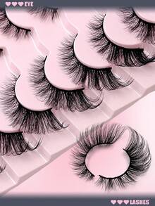 Asiteo 7 Pairs Luxury Cat Eye False Eyelashes - Long, Lightweight, Extended Strip Lashes For Captivating Eye Makeup - Easy To Wear - 眼尾拉長款 - 查看 2
