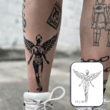 1 Bộ hình xăm công nghệ mang tính cách mạng, hình xăm bán vĩnh viễn, hình xăm tạm thời, hình xăm giả, chống nước, hình xăm đích thực, hình xăm thực vật, bền, thực tế, D125 - màu đen - Xem 1