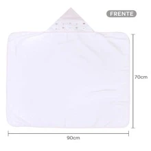 Baby Plush Bath Towel With Soft Diaper Lining 90x70cm With Embroidered Hood - Chuồn chuồn hồng - Xem 3
