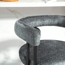 COOLMORE Bar Stools Set Of 2, Modern Bar Stool With Back, Black Metal Frames, Upholstered Bar Stools For Kitchen Island, Pub, Club (Dark Brown PU)