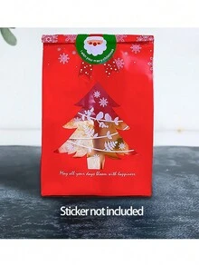 10 túi quà Giáng sinh, túi đựng kẹo, túi đựng sô cô la và bánh quy, túi đựng thực phẩm để trang trí Giáng sinh, đồ dùng cho bữa tiệc, phụ kiện ngày lễ, Giáng sinh - Nhiều màu - Xem 7
