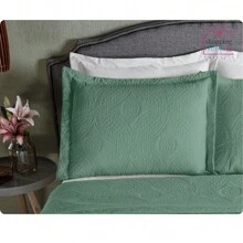 Kit With 2 Alice Quilted Protective Pillowcases - 綠色 - 查看 2