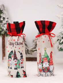 1PC Đạo cụ trang trí nhà Giáng sinh Búp bê không mặt Túi đựng chai rượu Ông già Noel Túi đựng chai rượu, Bộ quà tặng chai, Trang trí nhà cửa, Nhà hàng, Quán bar, Quán cà phê, Đám cưới, Trang trí tiệc, Quà tặng bạn bè, Quà tặng Giáng sinh, Quà tặng năm mới., Quà tặng Giáng sinh, Giáng sinh vui vẻ - Nhiều màu - Xem 1