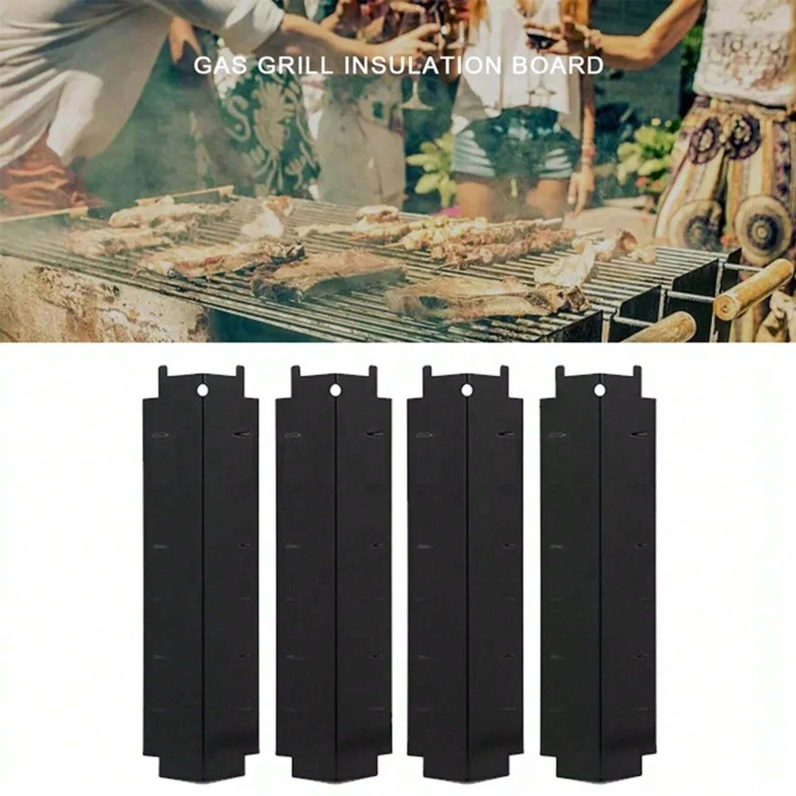 4 PCS Universal Fit Heat Plate Burner Cover Replacement Parts For BBQ
