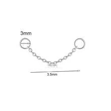 1pc Stainless Steel Chain, Suitable For Hoop Earrings, Spiral Earrings, Can Be Layered - Ring - View 9