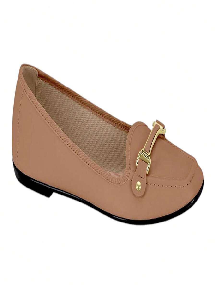 Moleca Women's Round Toe Pumps With Gold Detail In Nude - Màu be - Xem 1