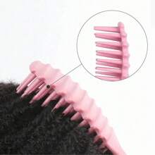 Wet Curly Hair Brush, Defining Curl Hairbrush Soft Nodes Massage, Detangling Black People Round Detangler, Trident Brushes Reduce Hair Pulling & Curl Separation, Shaping And Styling Tools For Women Men Girls - Multicolor - View 7