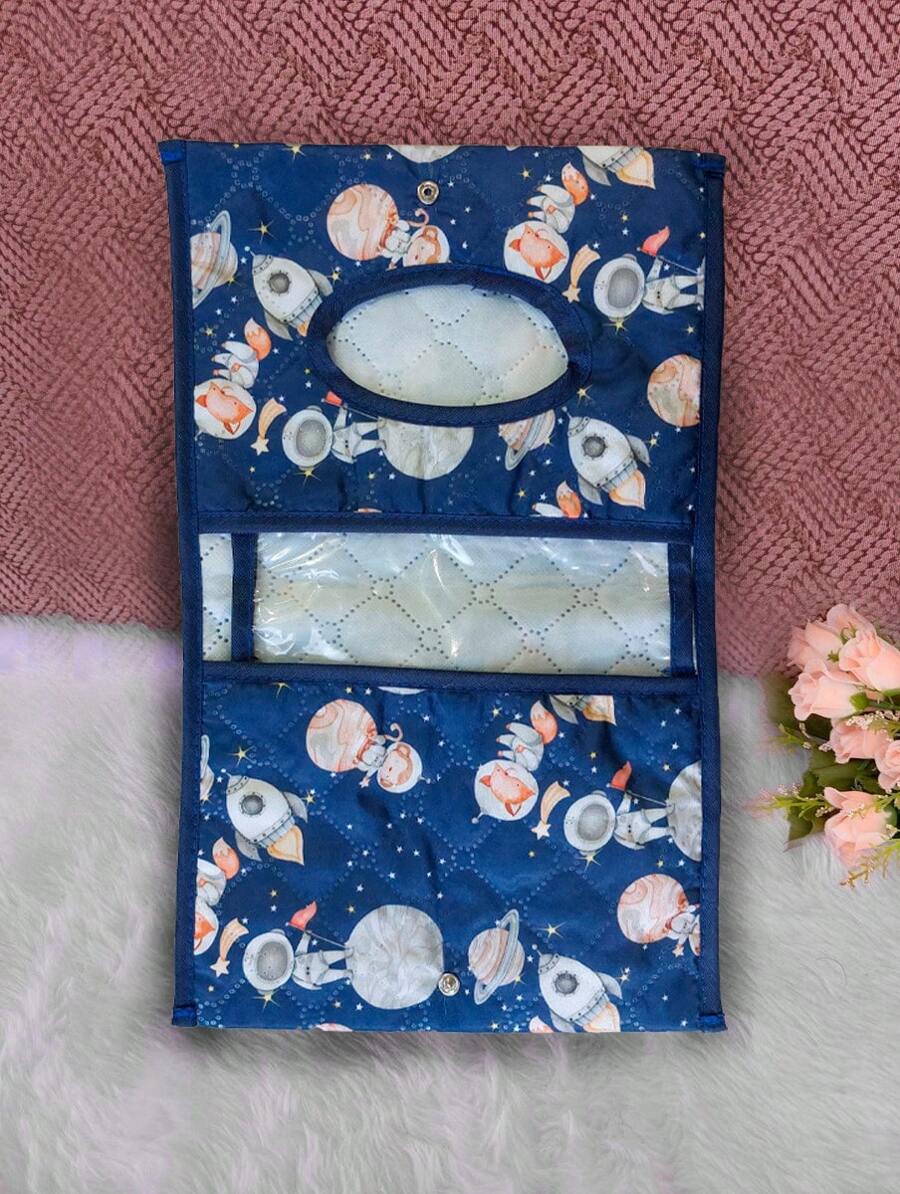 Multipurpose Diaper Holder With Assorted Prints - Organizer For Diapers, Wipes And Ointments - 太空人 - 查看 1