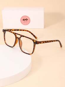 1 Cặp Kính Nam Thời Trang Cổ Điển Trơn Cho Máy Tính, Văn Phòng, Trang Trí Và Chơi Game - Trong sáng - Xem 3