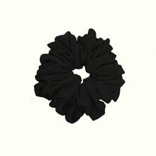 1pc Women Floral Bouquet Chiffon Scrunchie Ruffle Hair Tie Elegant Large Hair Bands For Daily Ponytail Buns Scrunchies Scrunchy Hair Ties, Casual