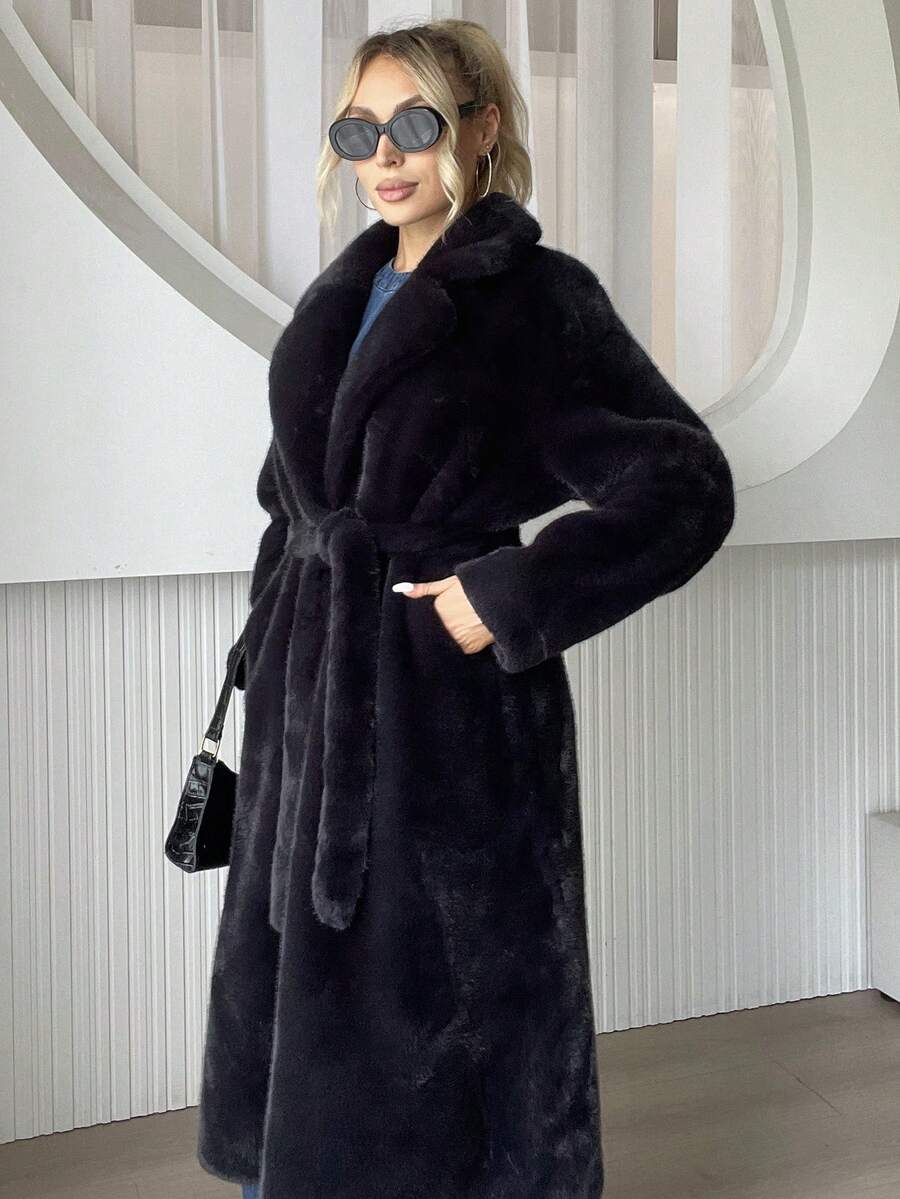 纯色蓬松外套，长款保暖冬季夹克