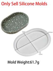 1PC Ellipse Shape Tray Epoxy Resin Mold Storage Tray Casting Silicone Mold Home Decoration DIY Flower Pot Base Handmade Craft Tools - Tray - View 8