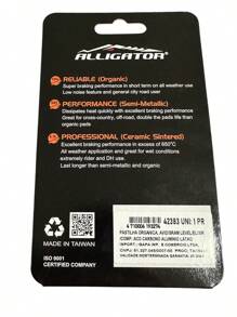 Alligator Brand Disc Brake Pad Compatible With Sram Level T Tl Elixir Xo Xx Db1 Brakes - trái cam - Xem 3