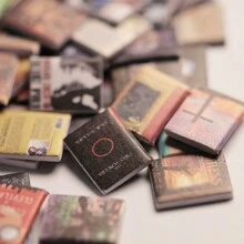 5pcs/10pcs/20pcs/30pcs/50pcs/100pcs迷你书籍，娃娃屋书架装饰，娃娃屋微型书籍，BJD微型学习场景装饰，微型娃娃屋微型家具书籍配件，BJD场景摄影道具书籍 - 彩色 - 查看 5