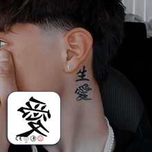 1 Kit "Love" Revolutionary Technology Tattoos, Semi-Permanent Tattoos, Angel, Temporary Tattoos, Fake Tattoos, Water-Resistant, Authentic Tattoo Look, Plant-Based, Tattoo, Love, MNF013