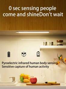 1 件无线 LED 运动传感器小夜灯，3 色照明，可充电电池，无需布线即可轻松安装，适用于走廊、橱柜、壁橱、家居装饰 - 彩色 - 查看 5
