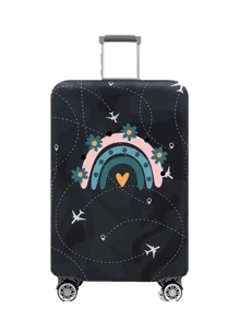 18-32Inch Luggage Cover Personal Tailor Custom Name Pattern Rainbow Series Elastic Suitcase Cover For 18 To 32 Inch Travel Case Cover Aircraft Pattern Anti-Scratch Protector Case Personalized Protector Cover Travel Suitcase Cover Protective Cover Dustproof Cover Trolley Case Luggage Dust Cover Travel Accessories