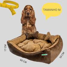 KARPPOVET Luxury Pet Dog Bed In Brown And Gray Suede, Comfort And Elegance For Your Pet, Luxurious Design, Durability, Easy To Wash, Superior Comfort - Rỉ Nâu - Xem 6