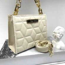 Women's Small Vancouver Crossbody Bag For Party Wedding Graduation Clubbing Thick Chain Strap Luxury - 灰色 - 查看 2
