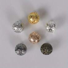 20-200Pcs/Lot 4 -16mm 0.15-0.62 Inch Round Spacer Beads Bracelet Necklace Earrings Filigree Metal Charms Hollow Ball Beads For Jewelry Making - Spacer Beads - View 1