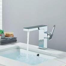 Galvanized Wash Basin Faucet, Wash Basin Faucet With LED Digital Display, Modern Wash Basin Faucet For The Bathroom - Silver - View 2