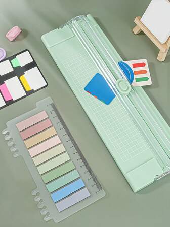 A4 Multi-Purpose Small Paper Cutter, Portable Mini Guillotine Handheld Bi-Directional Paper Trimmer For Office