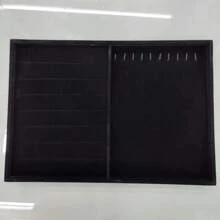 1個35*24cm珠寶展示盤戒指收納盒,珠寶盤耳環項鍊手鐲展示架