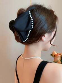 topshiny 1 件法式缎面蝴蝶结水钻发夹，复古优雅发夹，适合女士情人节发夹发夹发夹发夹发夹 - 彩色 - 查看 16