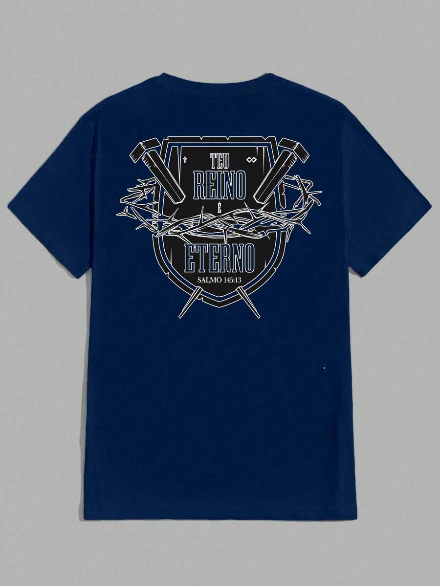 Eternal Kingdom Gospel Religious Unisex T-Shirt 100% Cotton New Release Shipping Various Colors!! - 藏蓝色 - 查看 1