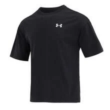 Under Armour 男士短袖训练健身休闲透气舒适上衣半袖运动跑步T恤，尺码建议：建议选购小一码 - 黑色 - 查看 1