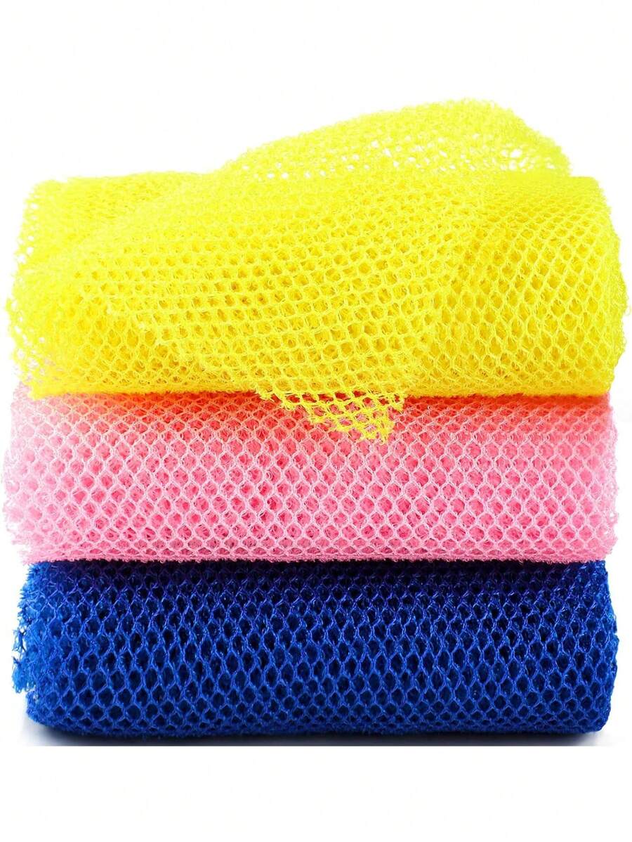 1 st afrikansk luffabadsvamp, nylonhandduk för daglig hudutjämning och exfoliering - Multifärgad - Visa 1