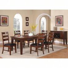 Set Of 2,Sara Ladder Back Dining Side Chairs In Brown