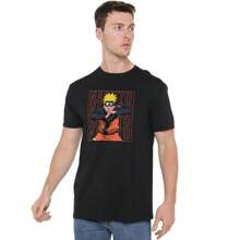 Naruto Mens Stack T-Shirt (Black) - màu đen - Xem 3
