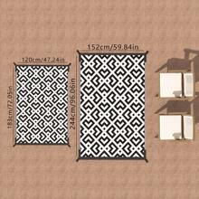 Outdoor Rugs 4x6ft/5x8ft Waterproof, Reversible Mats, Outdoor Area Rug, Plastic Outside Carpet, Eeometric Rv Mat For Patio Camping Rv Picnic Backyard Deck Balcony Porch Beach,Garden Decoration - Khaki - View 5