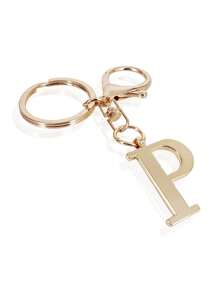 1 件高级优雅的金色字母钥匙扣，字母 A-Z 立体吊坠，经典简约的钥匙扣，装饰，包袋配件，多功能包袋，适用于工作、学校、购物、背包、手提包、手提包，光泽且有纹理，适合赠送给朋友、家人、情侣、女朋友、节日纪念品万圣节汽车配件包饰可爱哥特 Y2k 万圣节配饰教师节圣诞节礼物创意 - 金色 - 查看 12