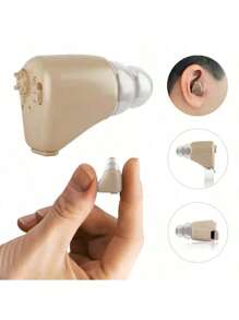 Regalo para el Día de la Madre Audífonos intraauriculares para personas con discapacidad auditiva Amplificación del sonido Comodidad de uso Audífonos de larga duración - Caqui - Ver 5